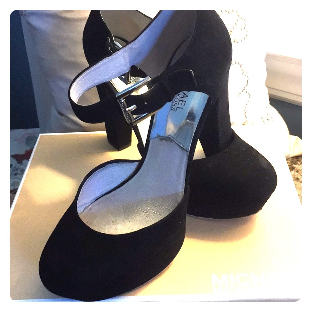 Michael Kors Black Platform Mary Jane Heels
